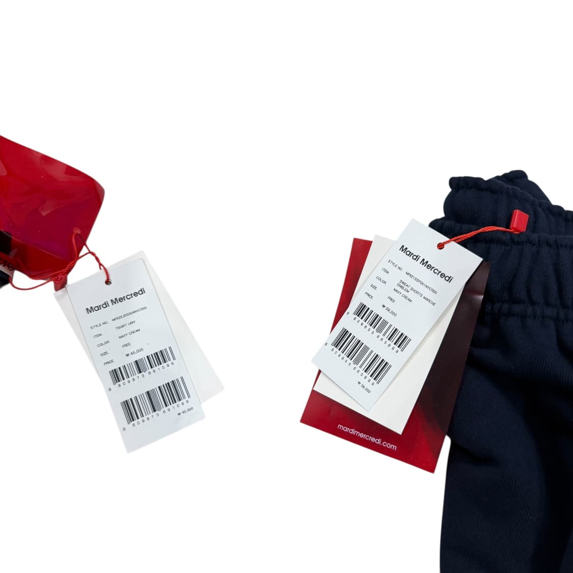 마르디메크르디 플라워 반팔 반바지 셋업 세트 네이비 상품이미지5