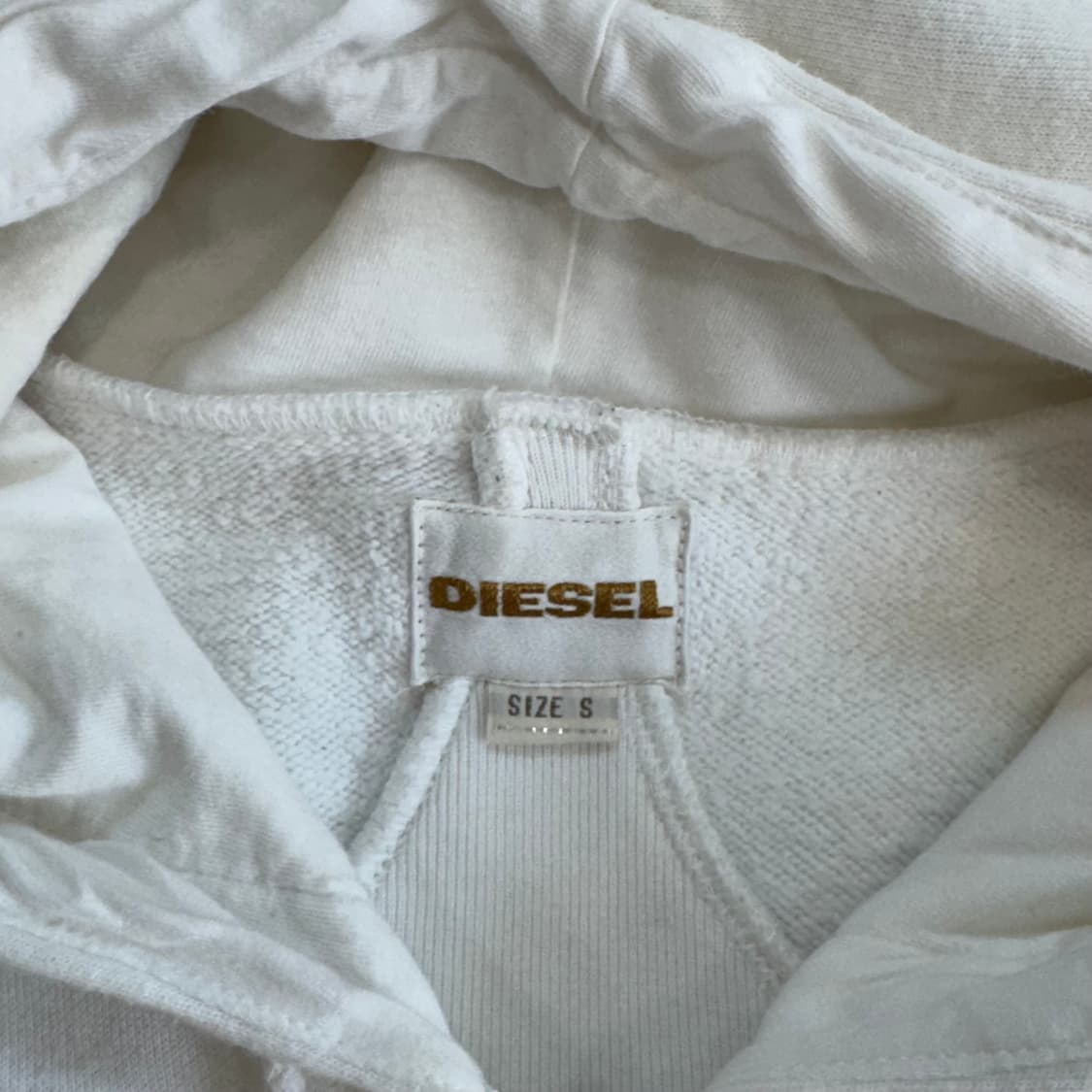 Diesel 디젤 아이보리 코튼 후드집업 상품이미지7