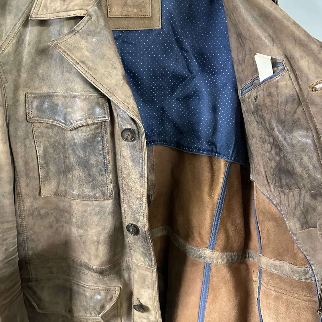 마시모두띠 양가죽 사파리 자켓 상품이미지5