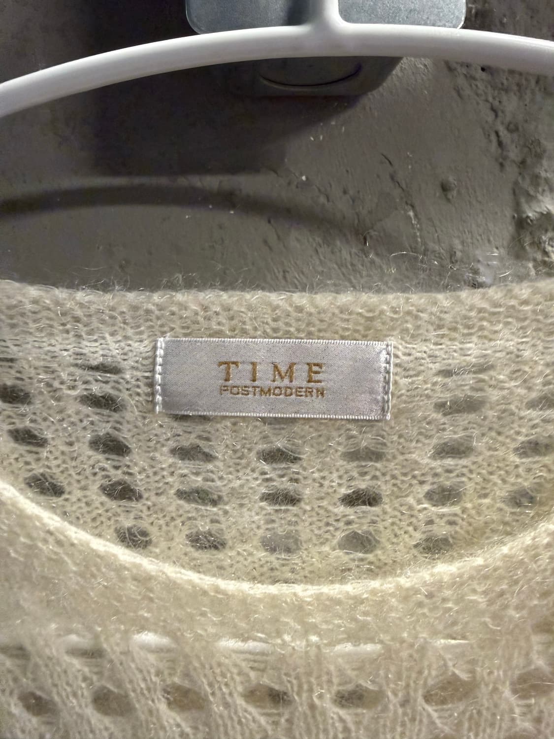 타임 TIME 포스트모던 모헤어 오버 니트 아이보리 90 상품이미지5