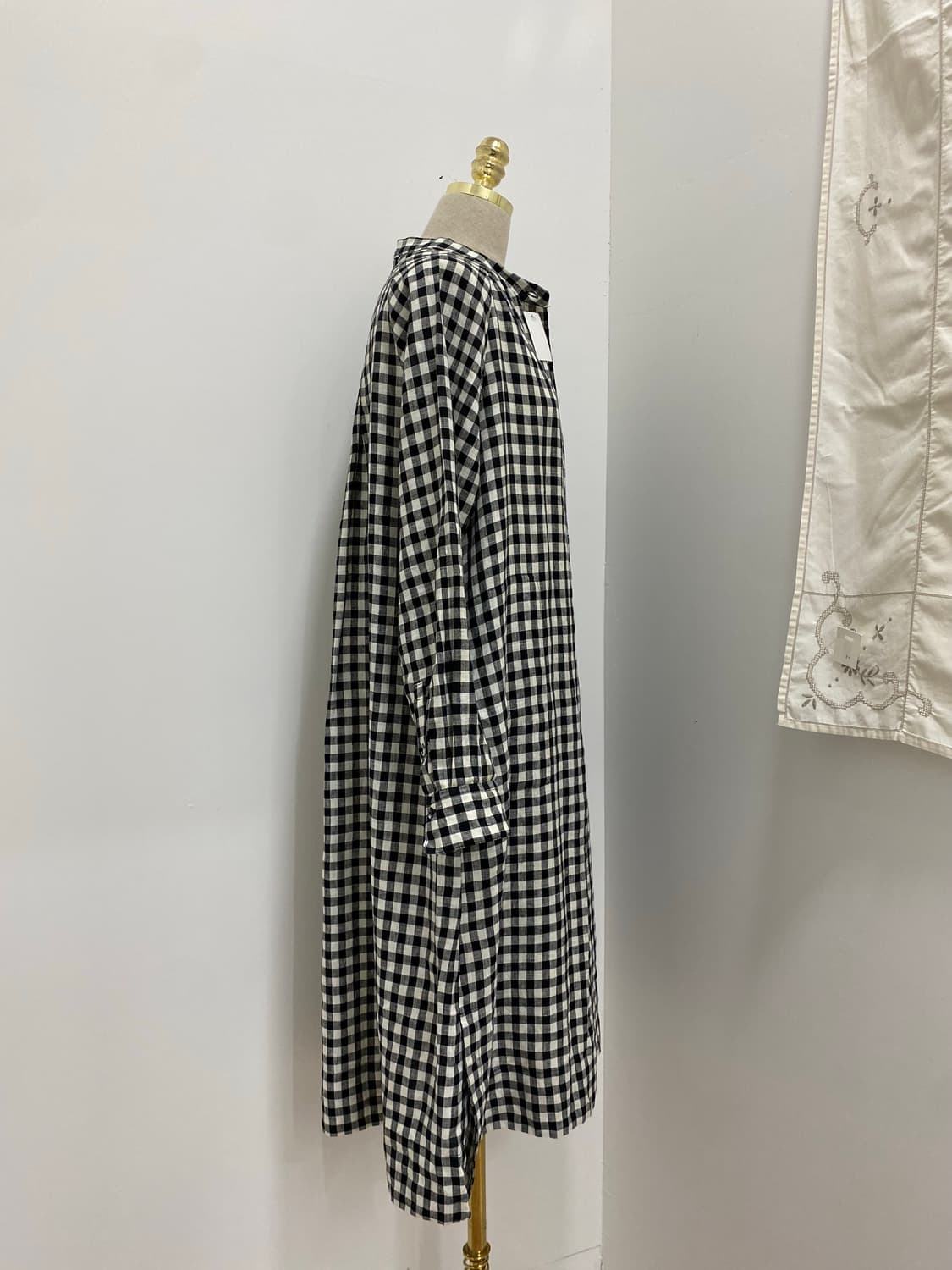 깅엄체크 린넨 셔츠OPS 상품이미지6