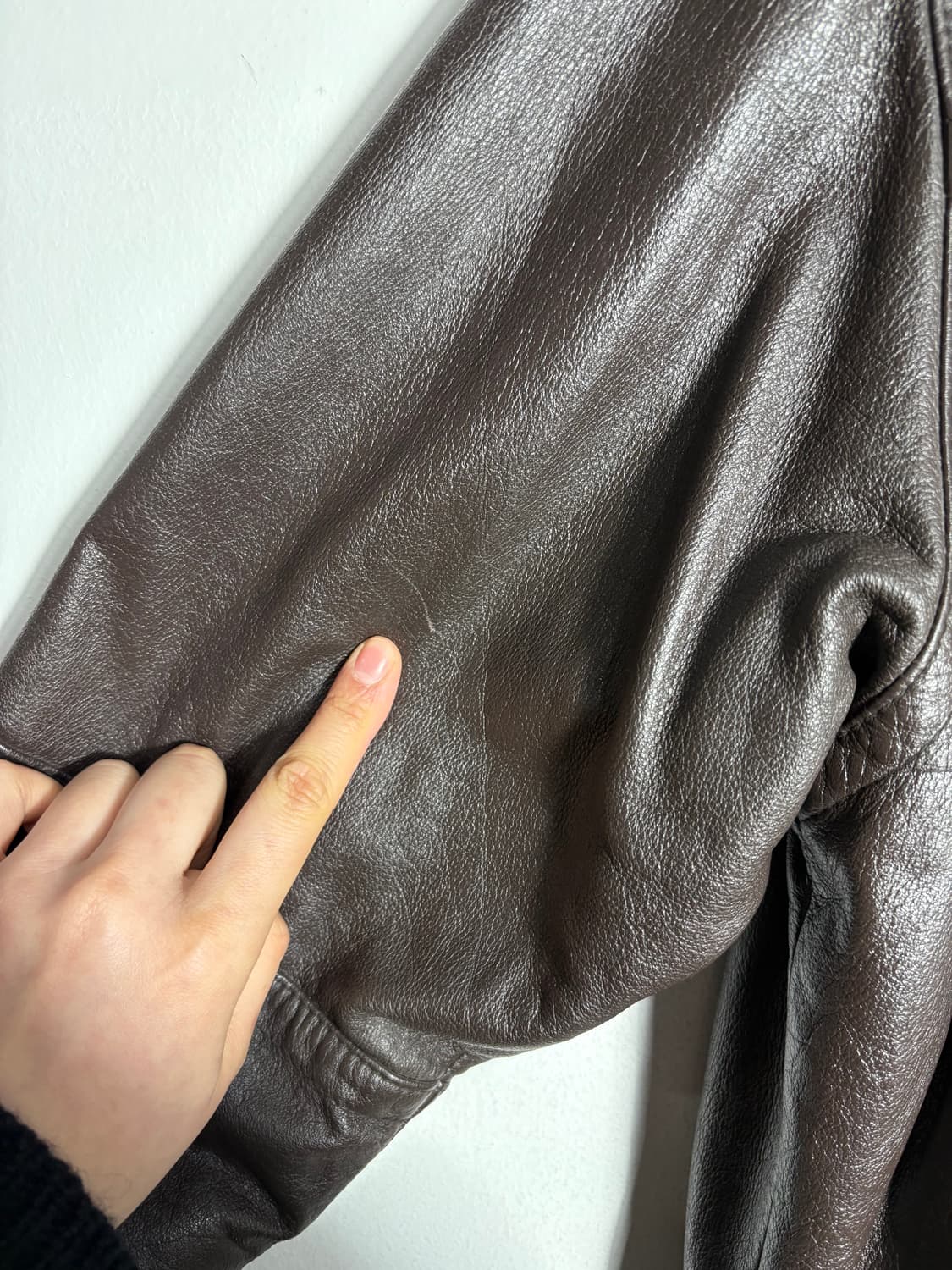 브라운 소가죽 자켓 상품이미지9