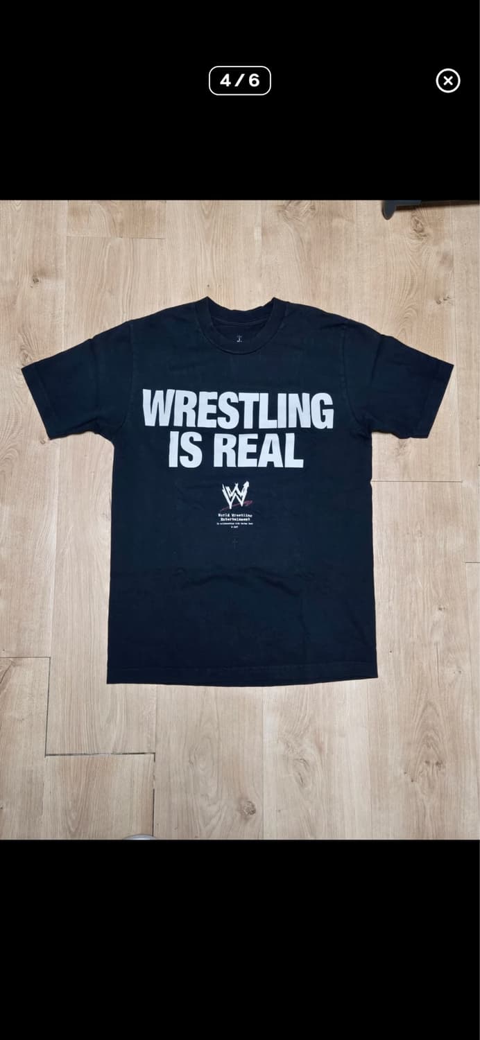 트래비스 스캇 캑터스 잭 x WWE 레슬링 이즈 리얼 티셔츠  상품이미지3