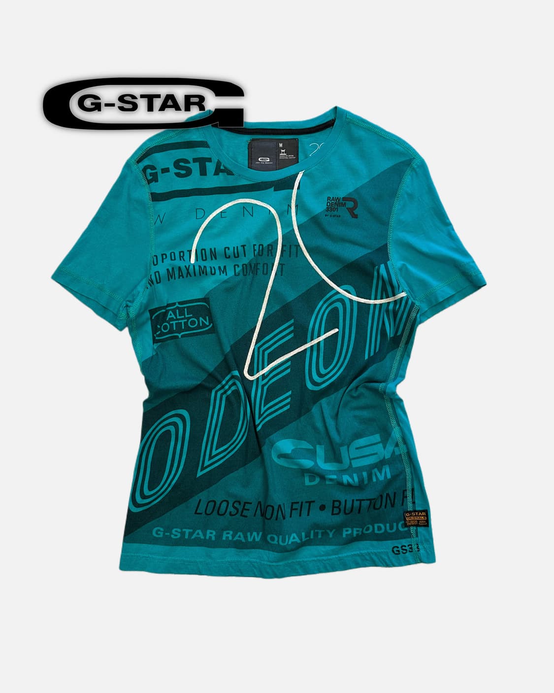 logo printing green t-shirt 상품이미지1