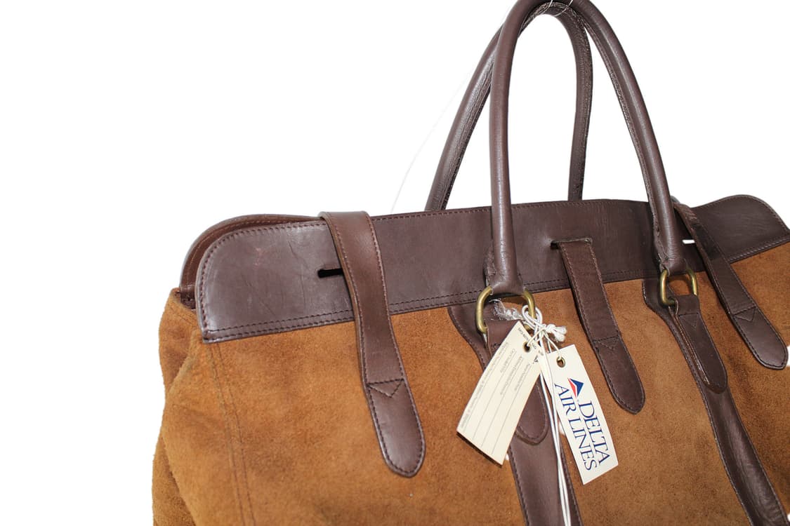 1990s USA CHARLIE’S HEIR 찰리스허 스웨이드 보스턴백 상품이미지7