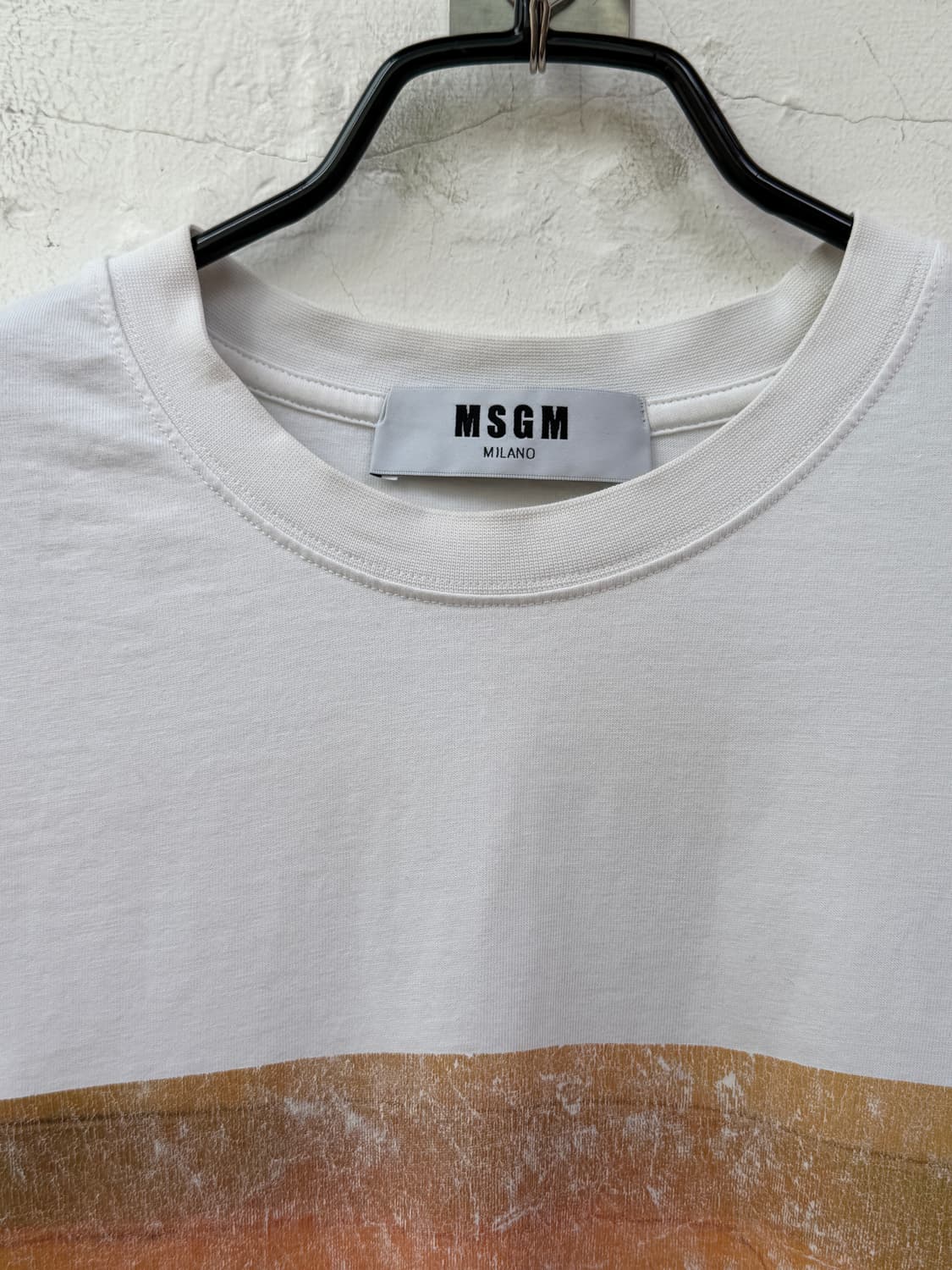 MSGM 화이트 그래픽 롱 슬리브 티셔츠 M 상품이미지2