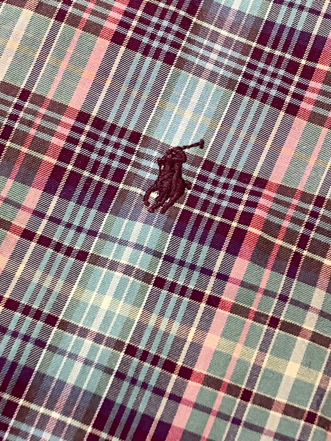 폴로 랄프로렌 체크 셔츠 그린 레드 XL #csz2905 상품이미지4