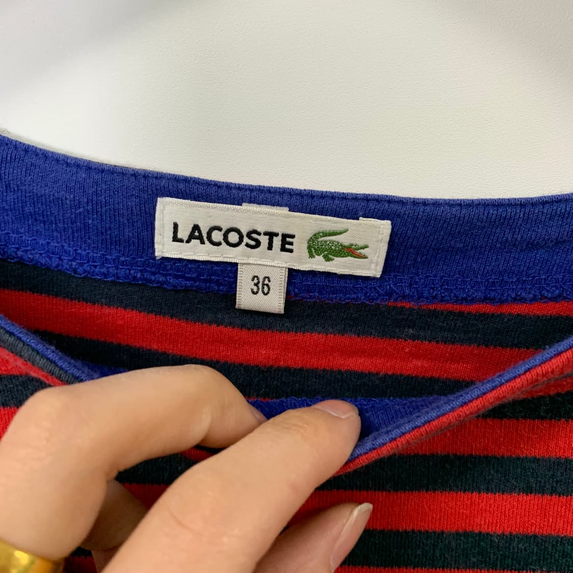 라코스테 단가라 롱슬리브 긴팔티 상품이미지5