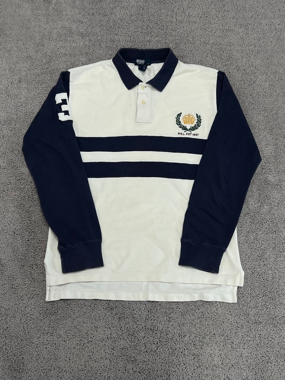 (L) 폴로랄프로렌 키즈/우먼스 월계수 자수로고 긴팔 카라 티 상품이미지1