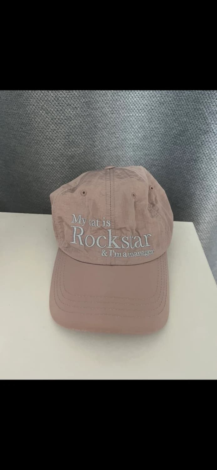 조거쉬 My cat is rockstar 볼캡 모자 베이비핑크 상품이미지1