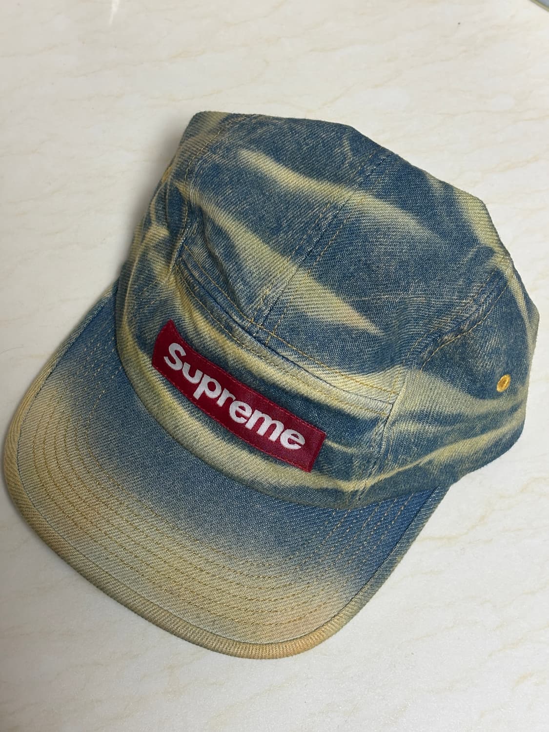 슈프림 데님 캠프캡 더티 인디고 - 25FW 상품이미지1