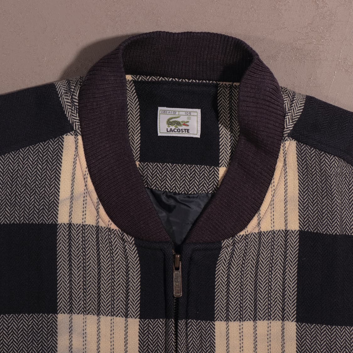 라코스테 울 체크 블루종 상품이미지2