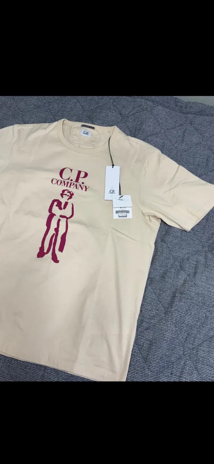 CP컴퍼니 반팔 티셔츠 아이보리 새상품(XL) 상품이미지1