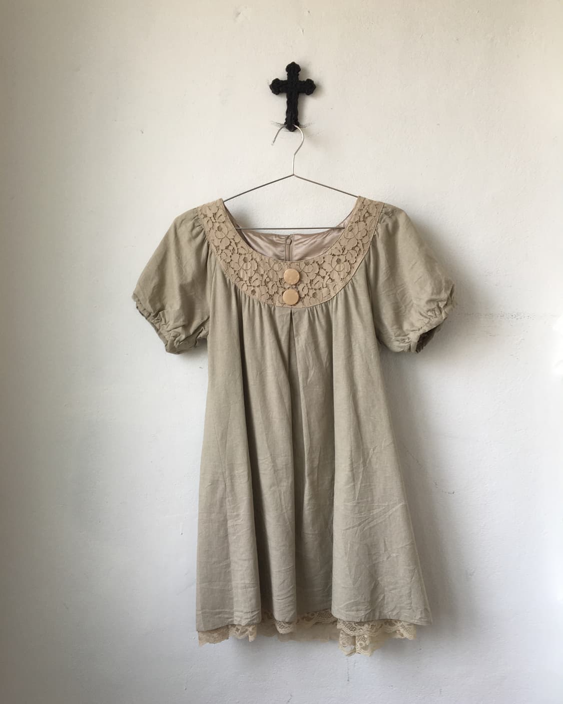 Lace point puff onepiece 상품이미지2