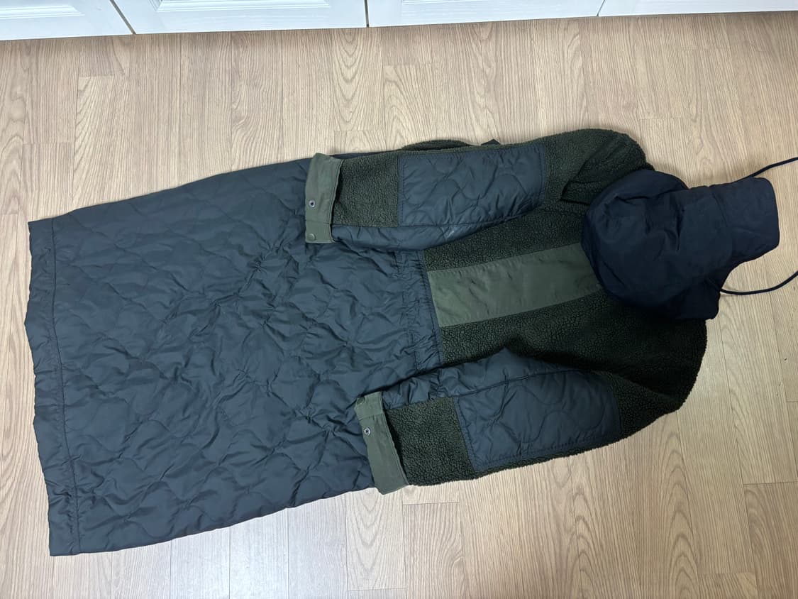 상태최상 나이키 쉐르파 합성필 롱 후리스경량패딩 코트 남성m 상품이미지8