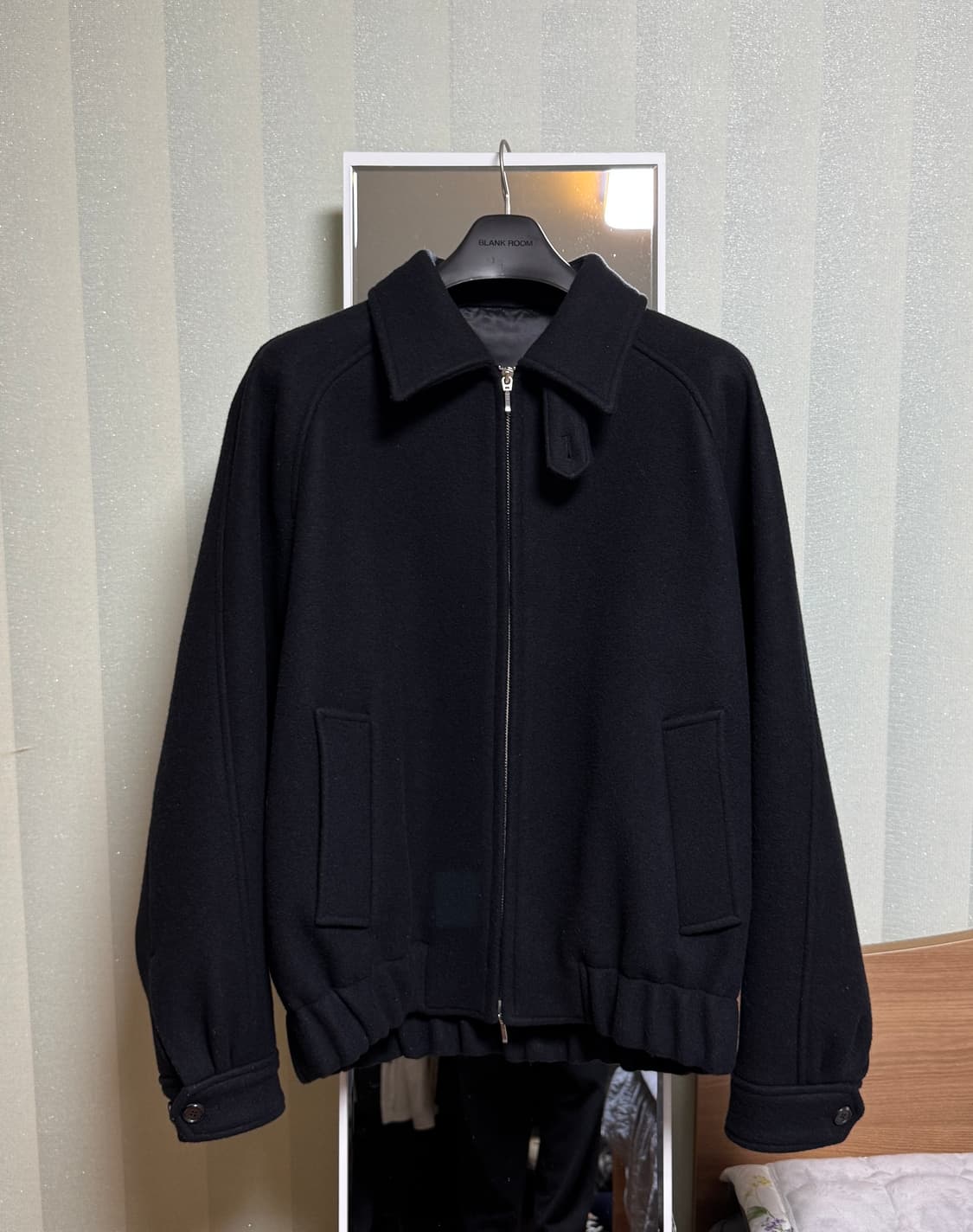 [1] 블랭크룸 울 스윙탑 블루종 블랙 상품이미지2