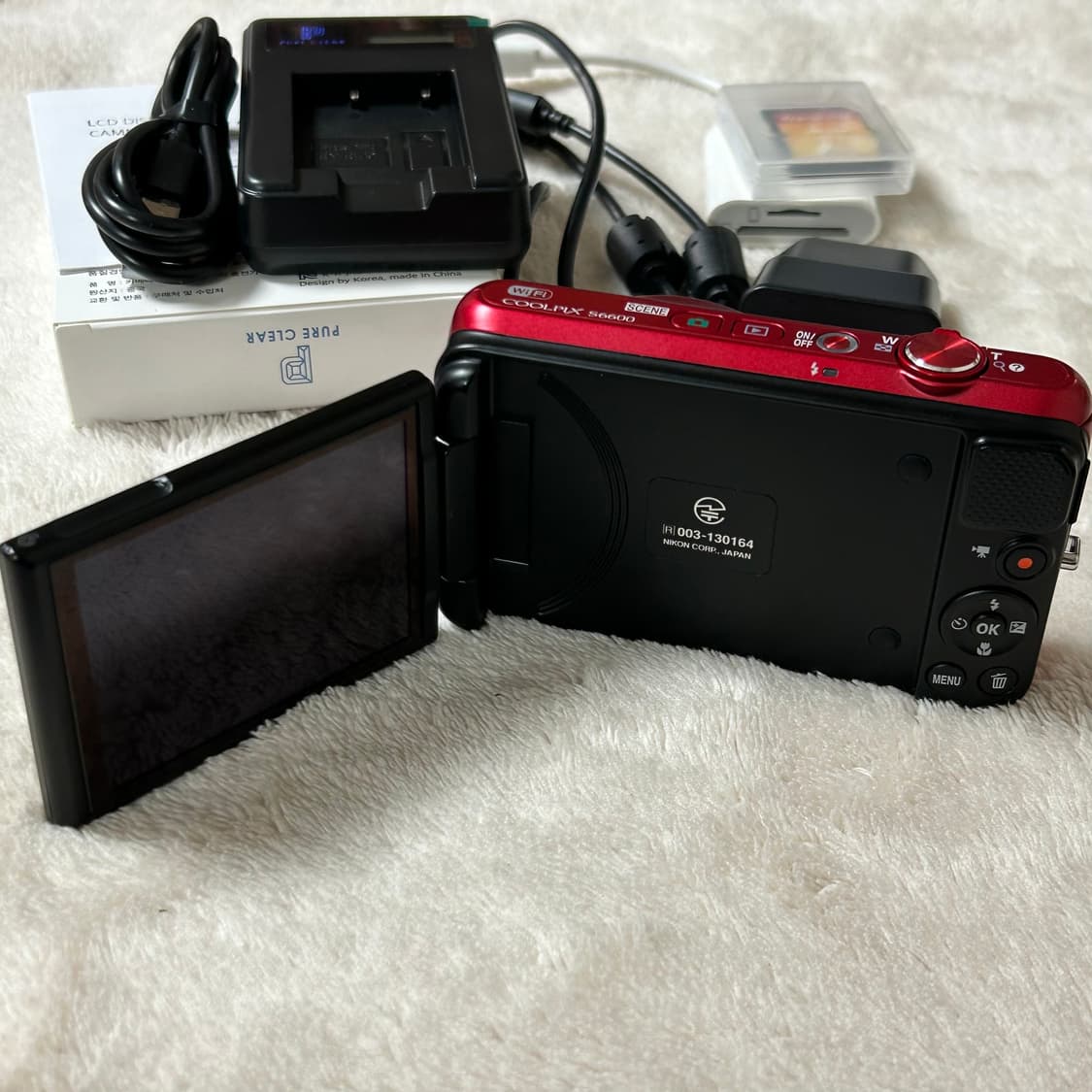 틸트액정/셀카o) 니콘 쿨픽스 s6600 레드 디카 카메라 풀구성 상품이미지4