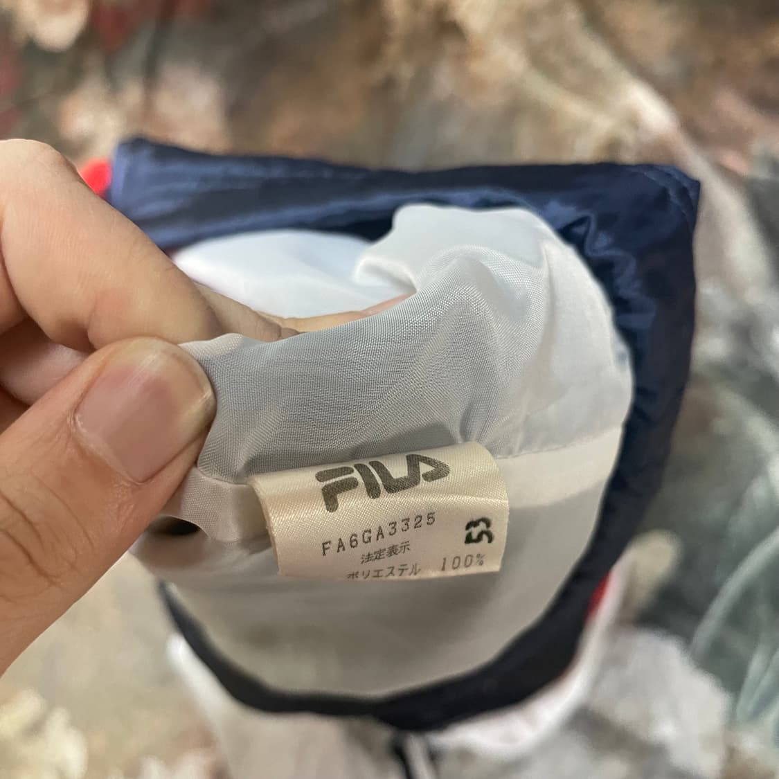 휠라 빈티지 올드스쿨 레트로 배색점퍼 L 상품이미지5