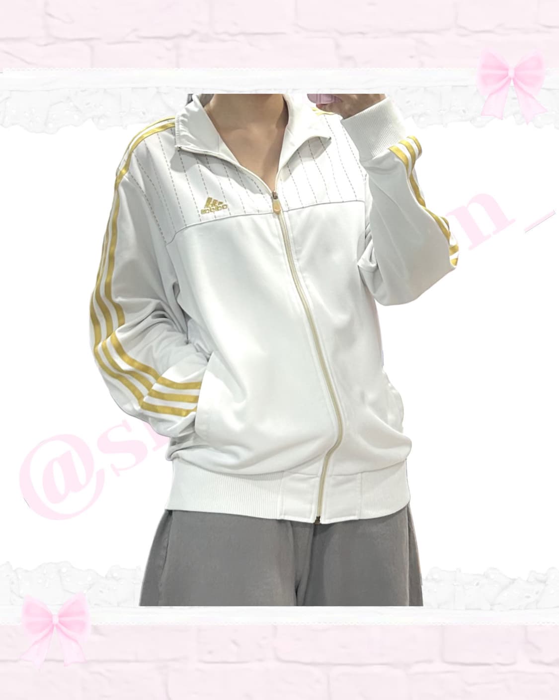 아디다스 화이트골드 스트라이프 져지 상품이미지2