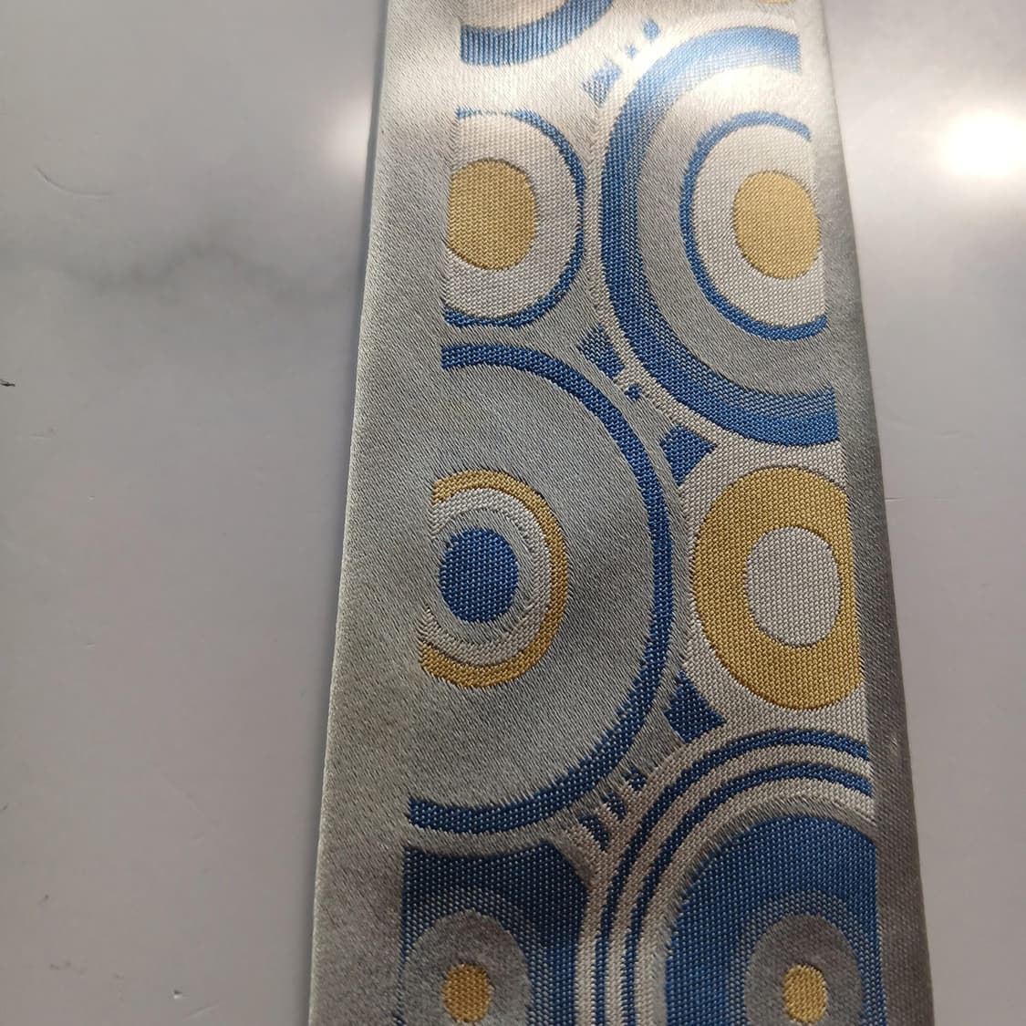 밀라숀 실크 블루 서클 패턴 넥타이 9.5cm A~B등급 A18362
 상품이미지10