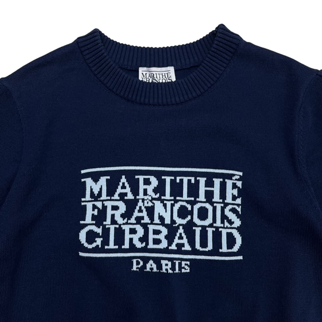 마리떼 프랑소와 저버 센터자수 크롭 반팔 니트 상품이미지4