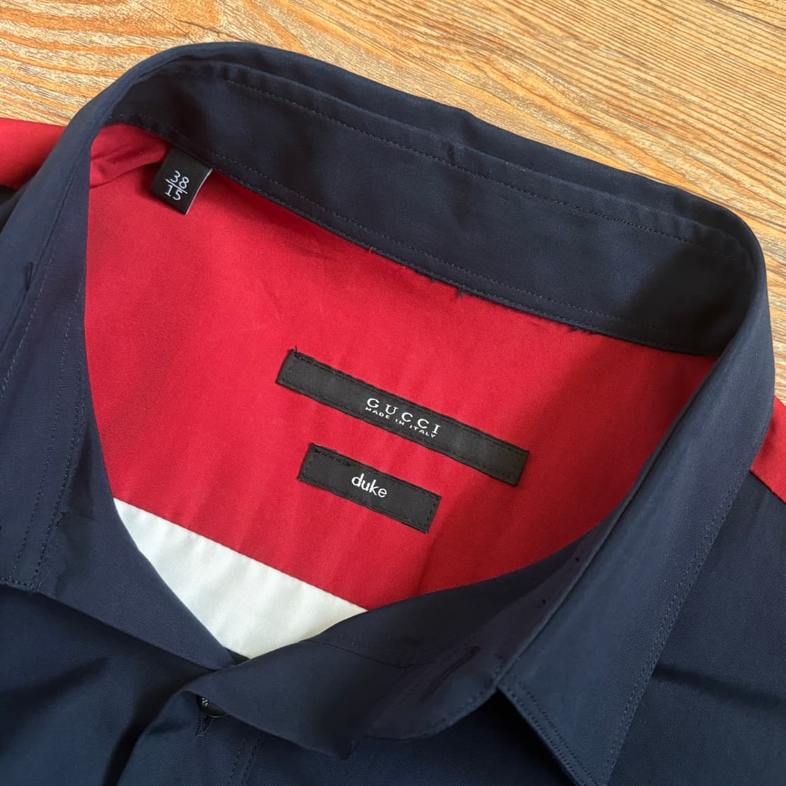 구찌 셔츠 슬림핏 95 네이비 듀크 라벨 이태리 수입 정품 상품이미지4