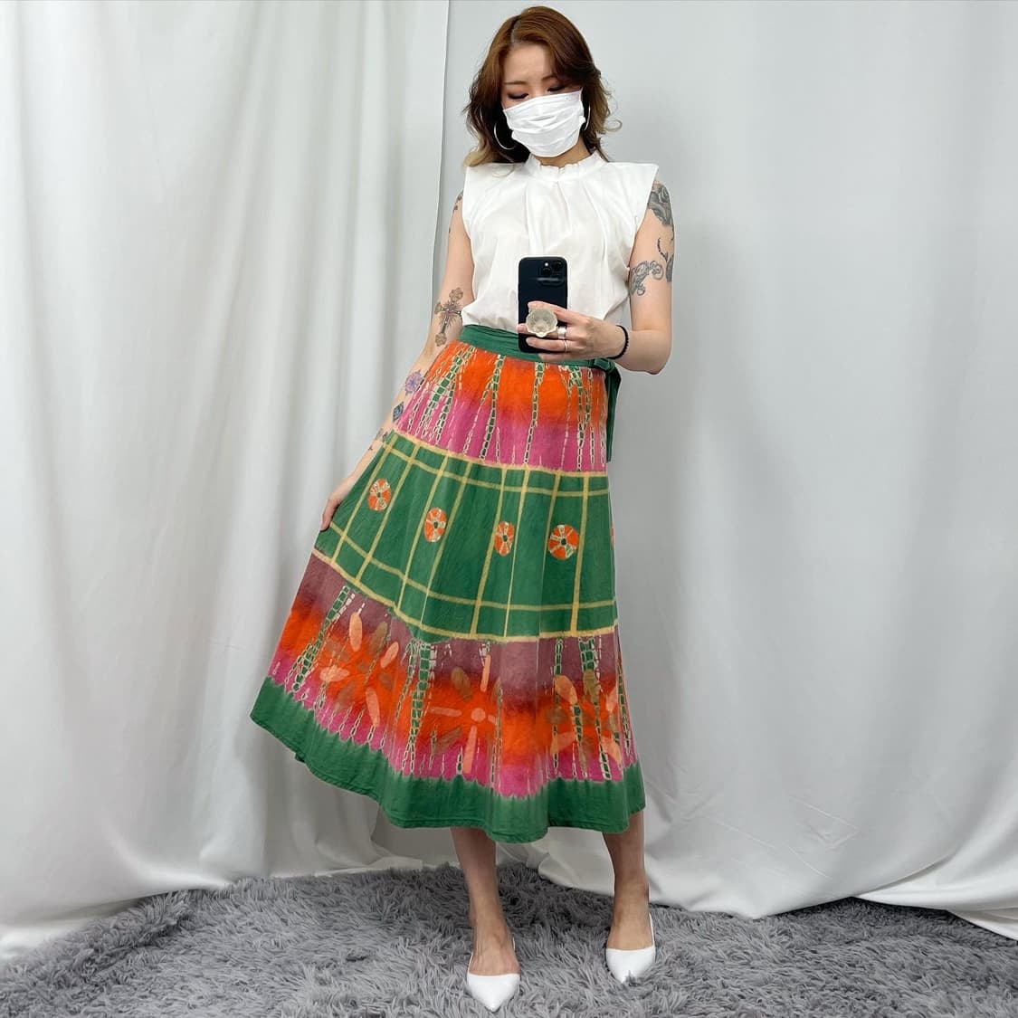 나염 랩스커트 상품이미지1