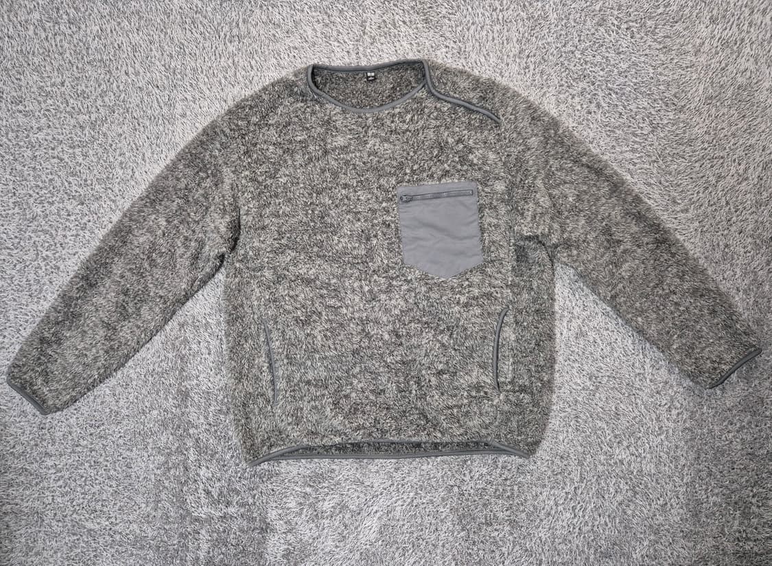 유니클로 남성 숄더 스냅버튼 플리스 티 L 상품이미지1