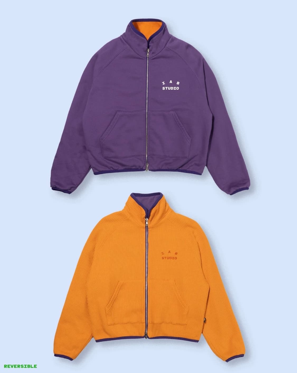 아이앱스튜디오 리버시블 집업 오렌지 퍼플 XXL 2XL 상품이미지2