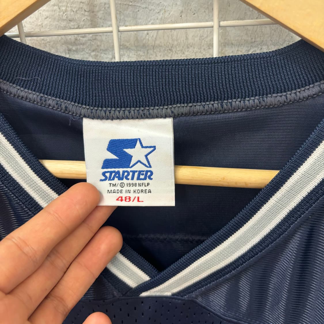 스타터 댈러스 카우보이스 네이비 메쉬 유니폼 져지 L 상품이미지7