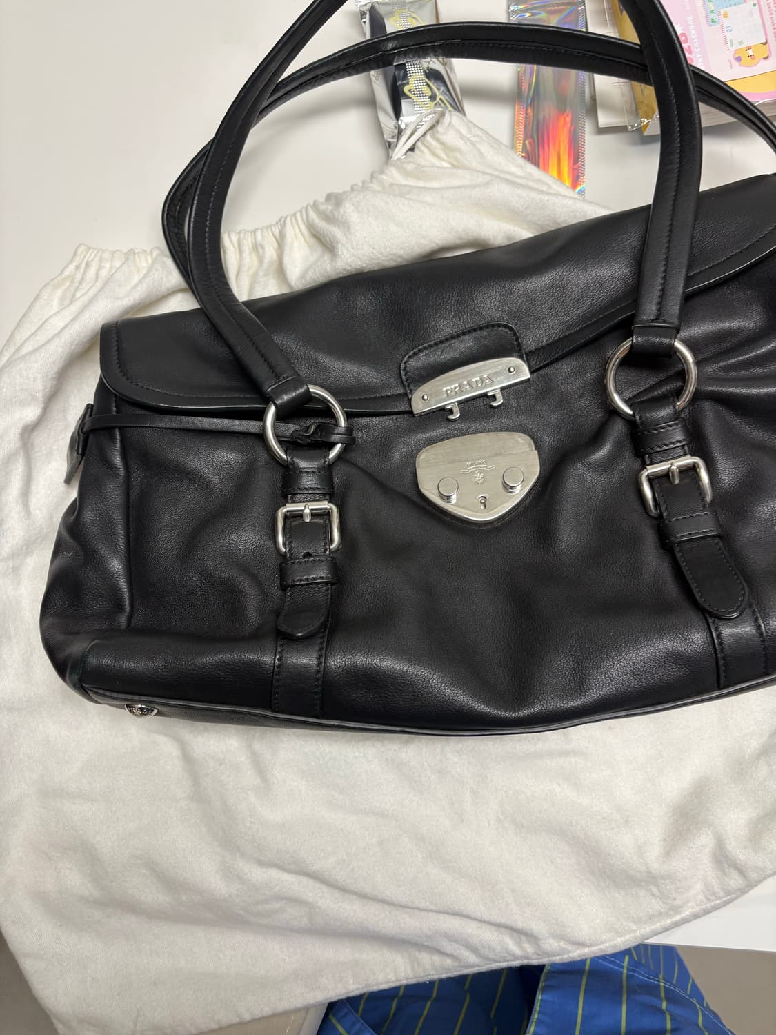 프라다 가죽 빈티지백 상품이미지1