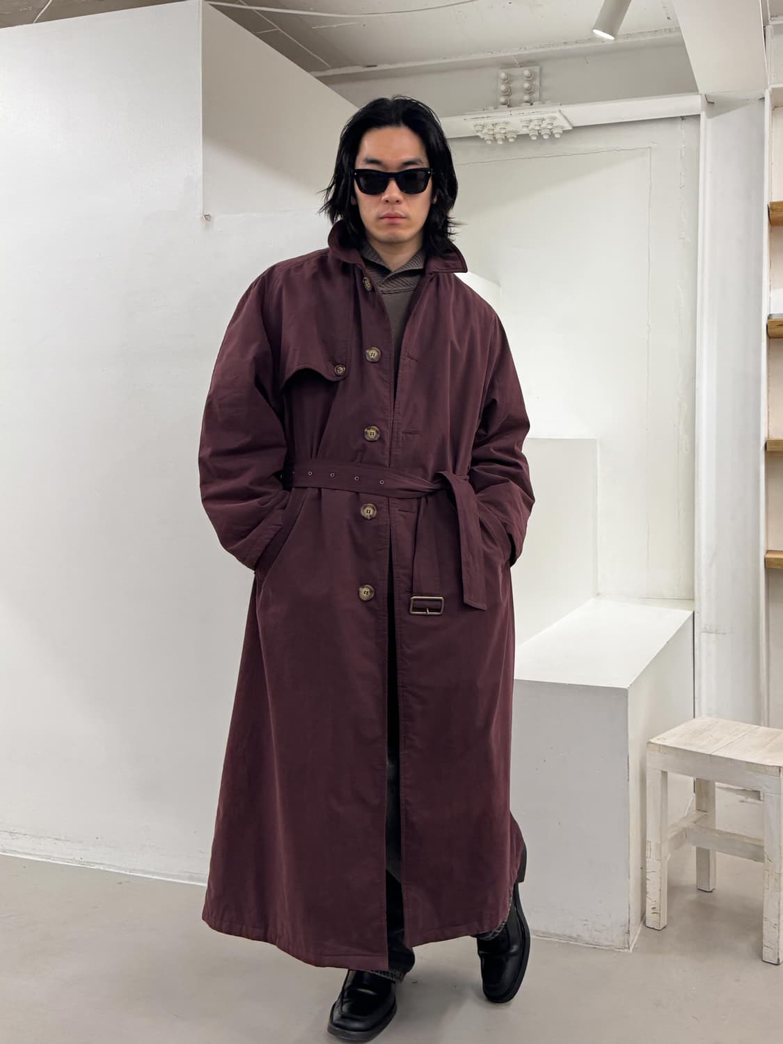 90년대 조르지오 아르마니 발마칸 퀼팅 코트 상품이미지1