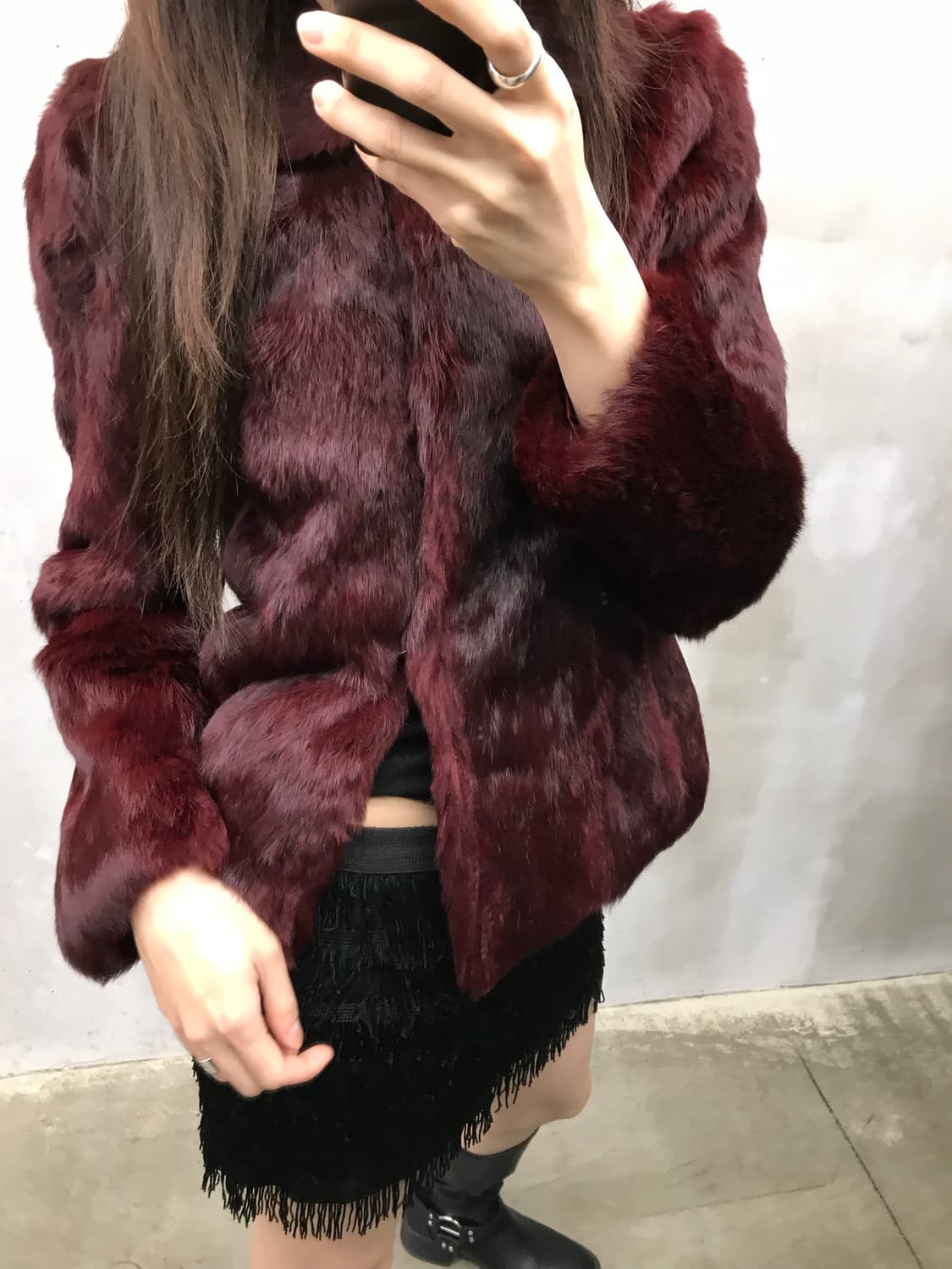 Rabbit fur jacket 상품이미지4