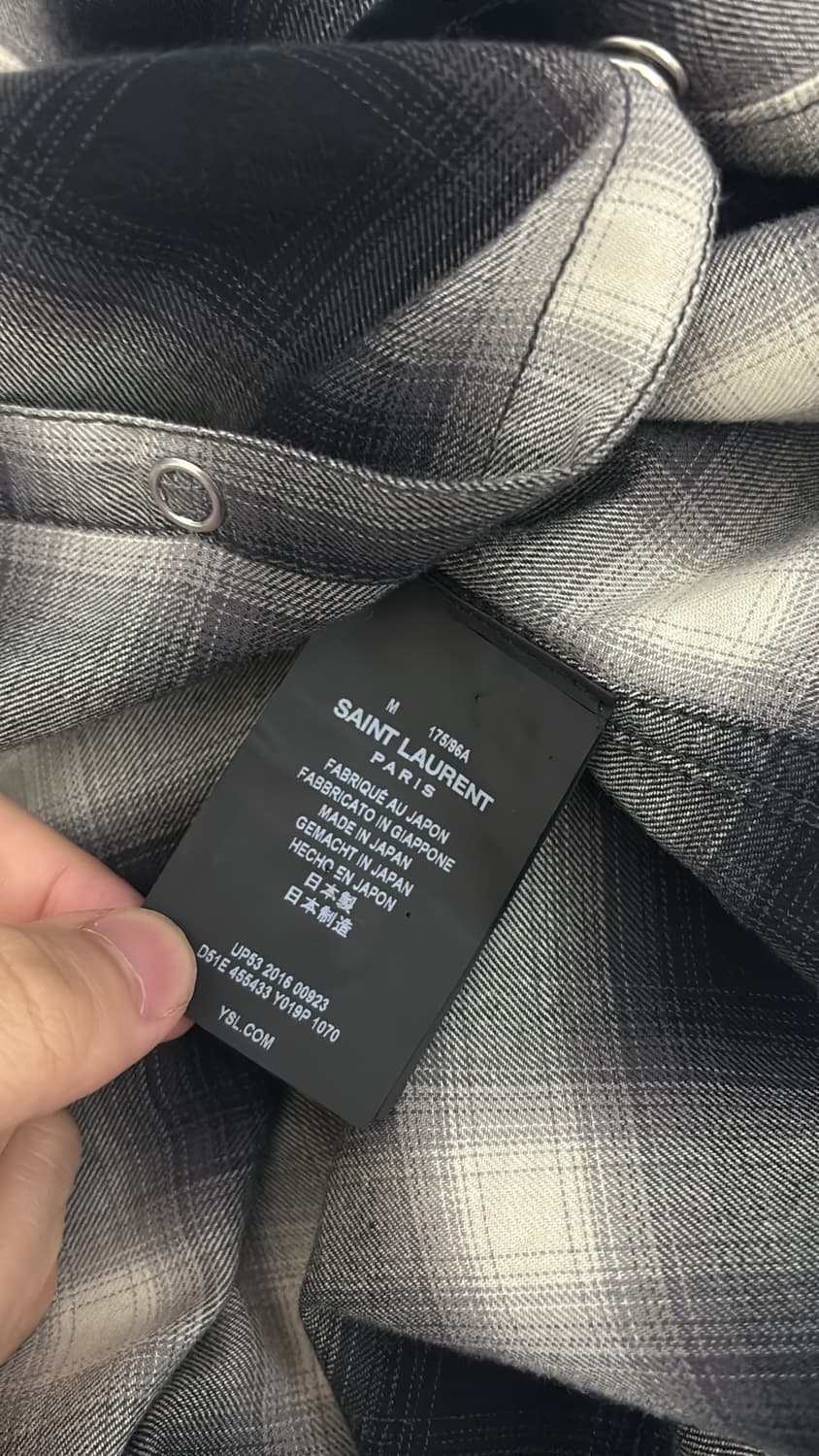 생로랑 16fw 에디슬리먼 플란넬 웨스턴 셔츠 m사이즈 상품이미지6