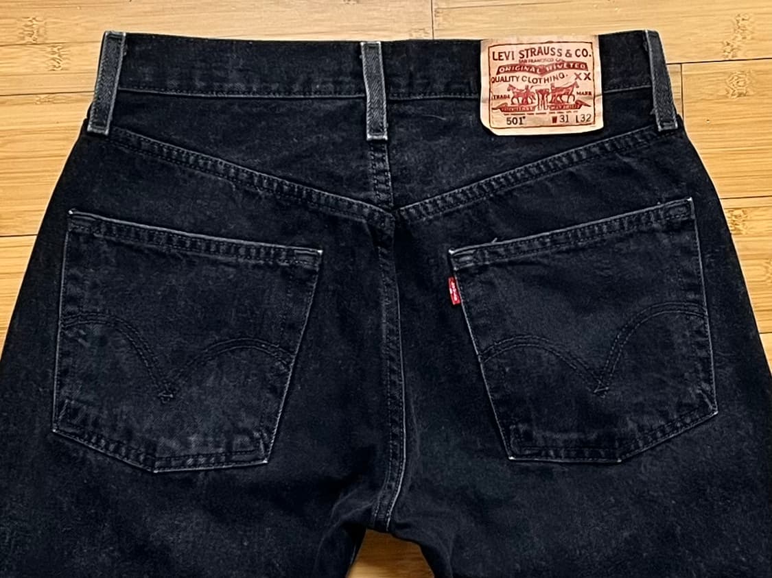 리바이스 501 블랙진 데님팬츠 W31 L32 상품이미지4