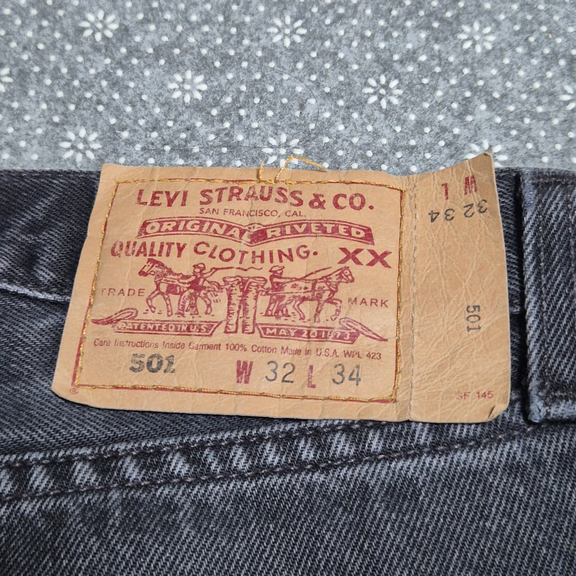 [32]90s US Made 리바이스 501 블랙 -424 상품이미지3