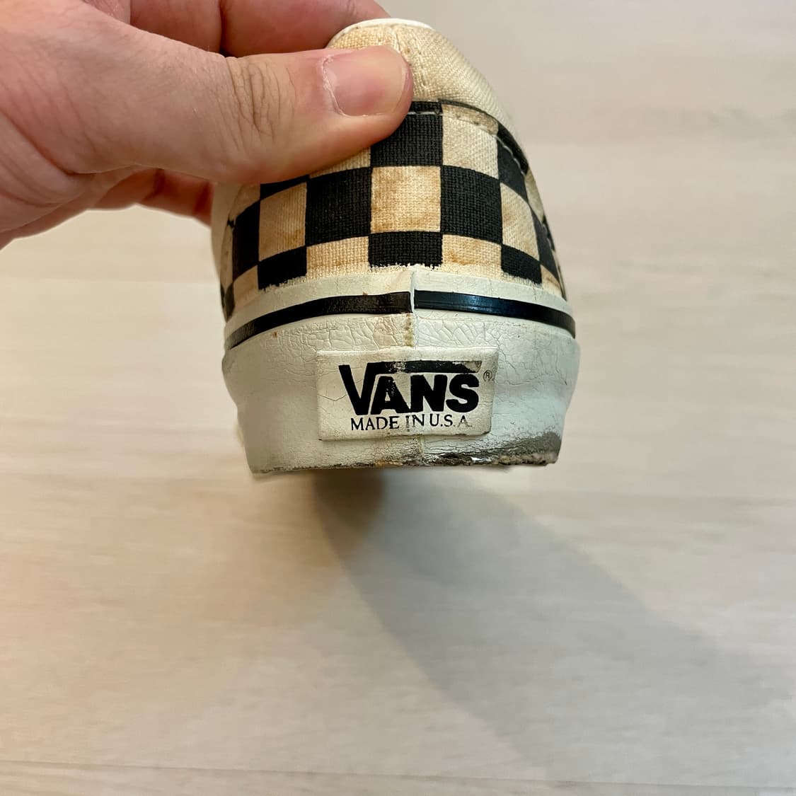 90s Vans 반스 체커보드 슬립온 데드스탁 상품이미지5
