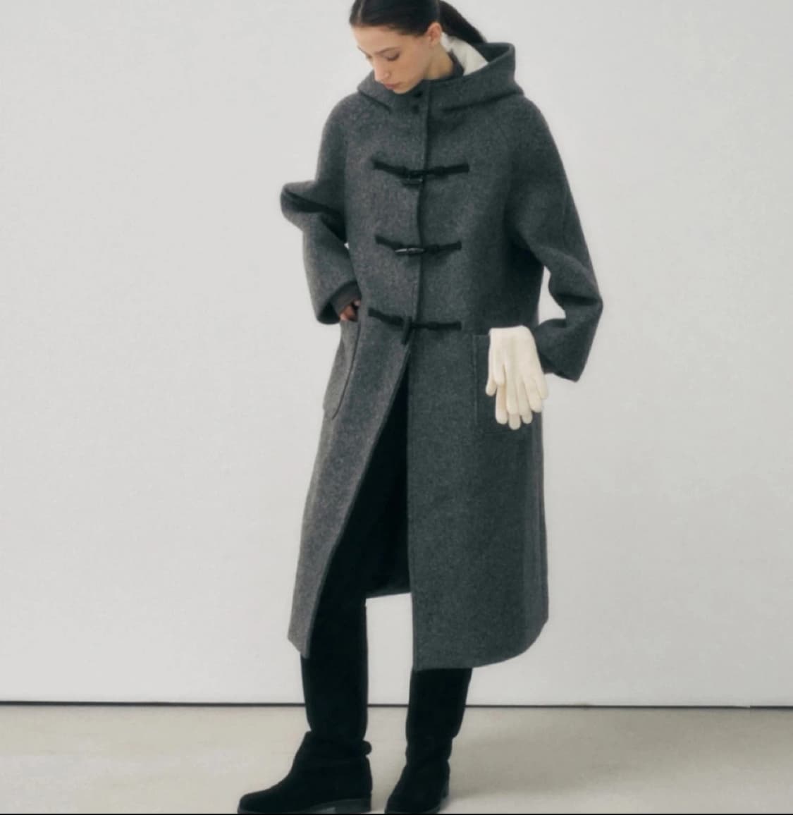 Duffle Long Coat (Charcoal) 상품이미지2