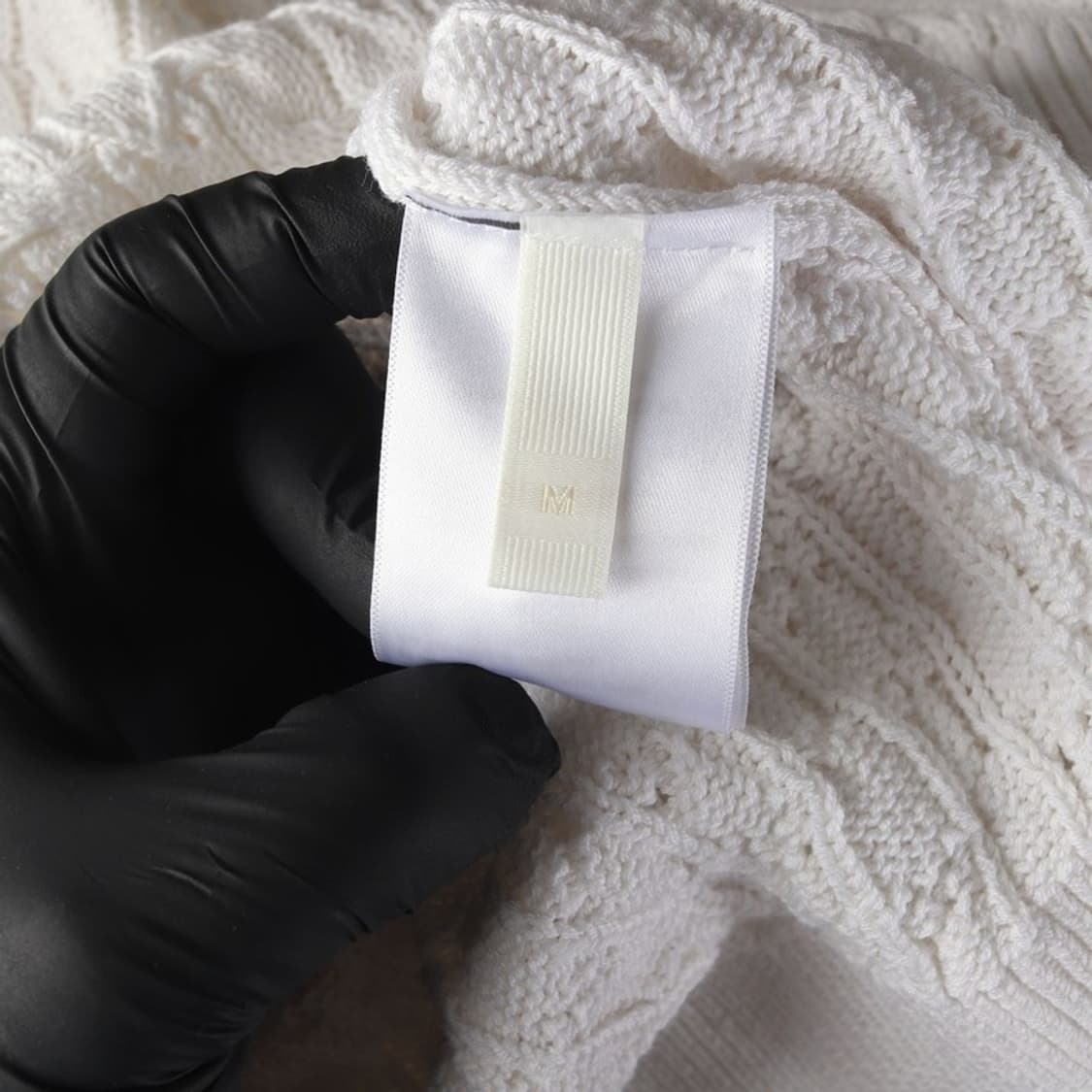 미나브 아이보리 케이블 반팔 카라 니트 M 상품이미지6