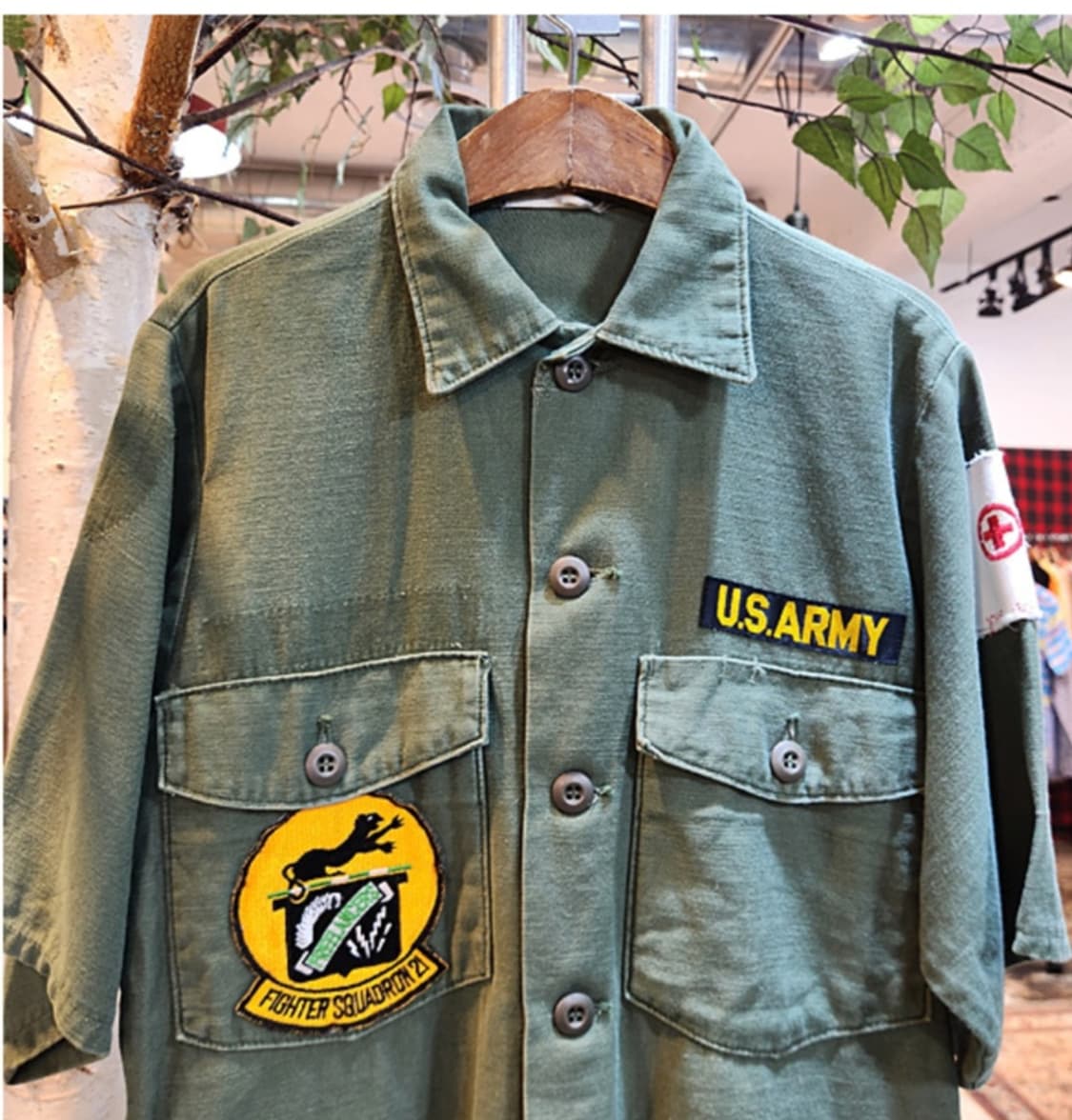 80s 미군 US NAVY 빈티지 카라 미해군 반팔 셔츠 상품이미지2