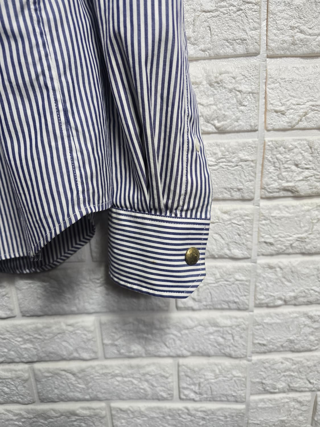 몽클레어 감마 블루 체크 스트라이프 셔츠 1 상품이미지4