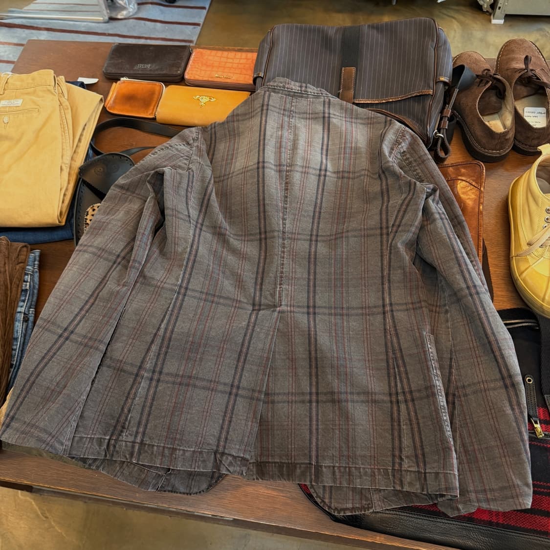 저스트 카발리 빈티지 체크패턴 라이트 코튼 블레이저 자켓 상품이미지5