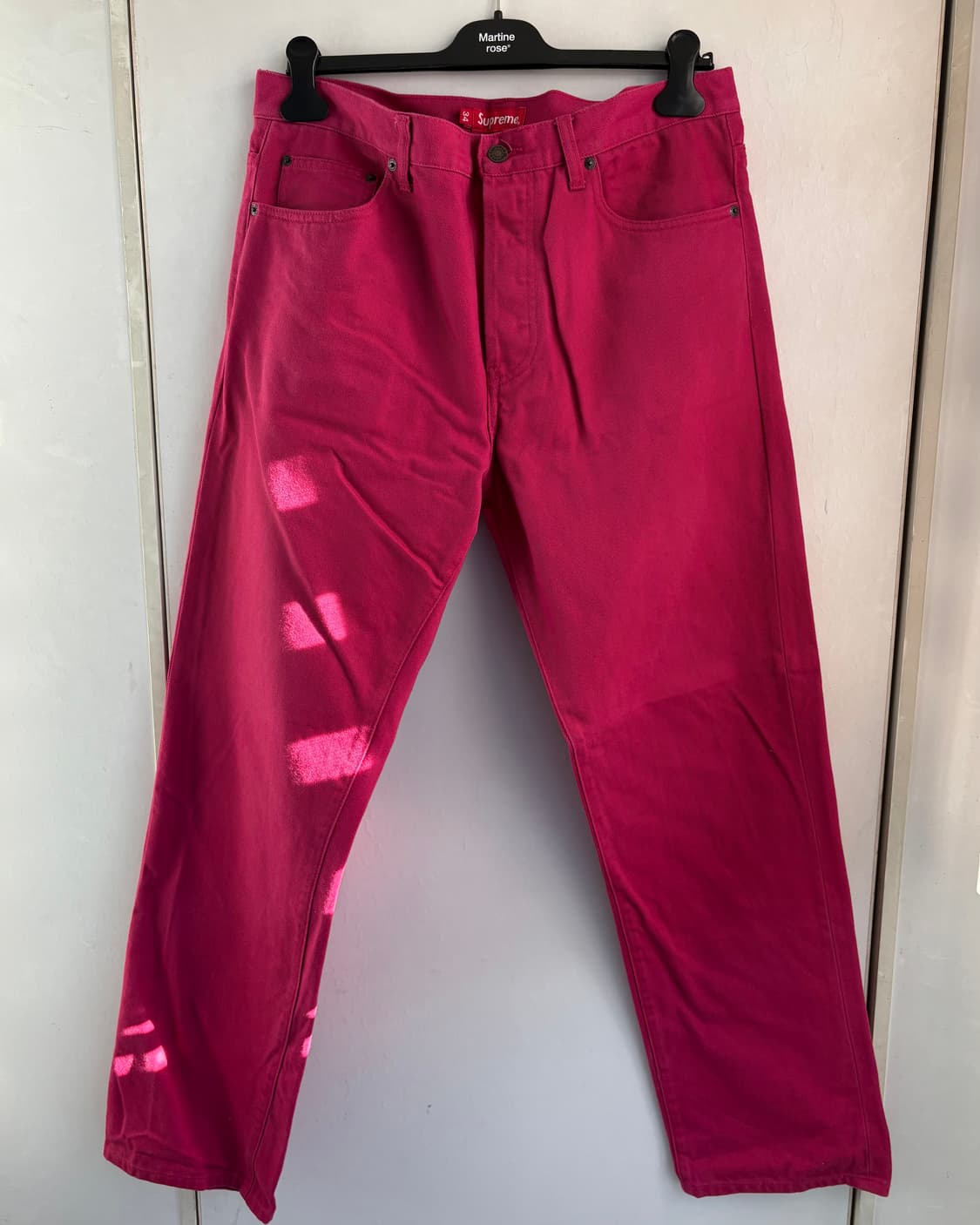 슈프림 스타 로고 데님팬츠 핑크 34 상품이미지1