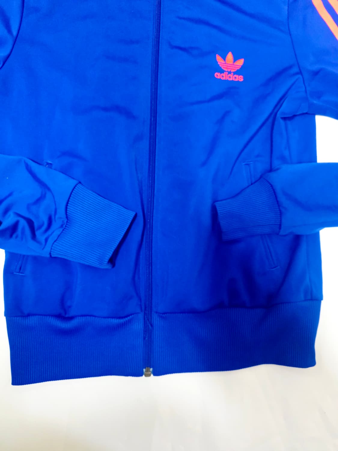 [아디다스] Y2K 팝컬러 블루 핑크 삼선 파이어버드 트랙탑 져지 100 상품이미지3