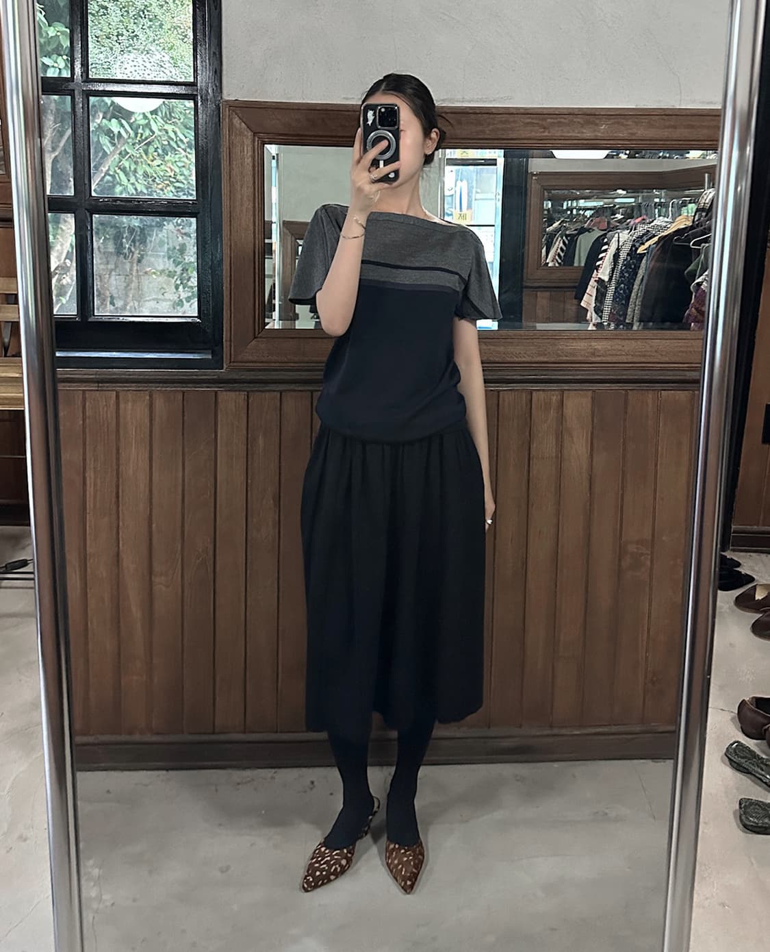 SACAI LUCK back ribbon wool knit 상품이미지4