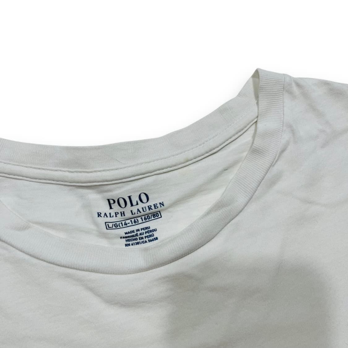 폴로 랄프로렌 미니멀 베어 화이트 반팔 티셔츠 상품이미지4