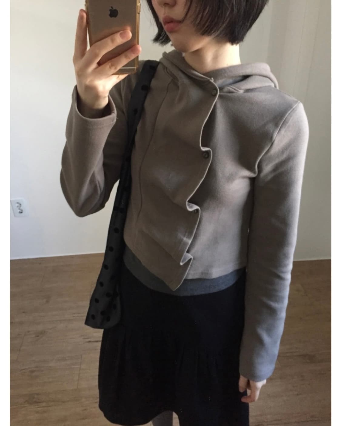 더기 바이어스 버튼 후디 상품이미지1