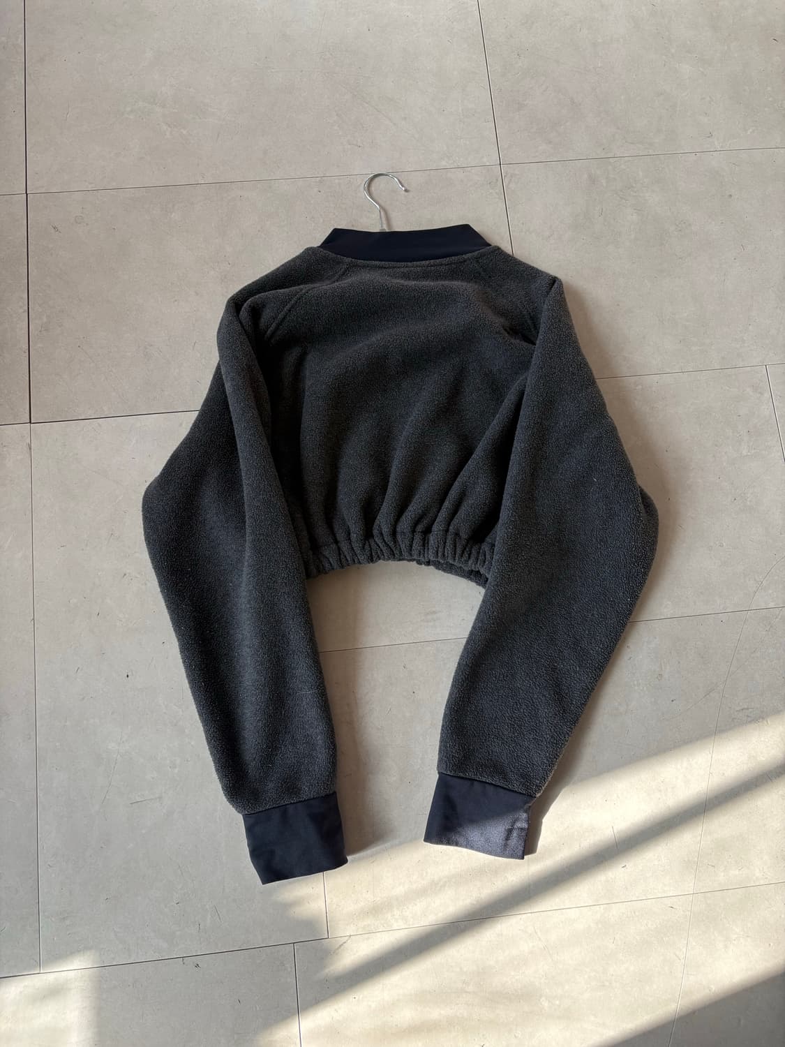 노페 그레이 후리스 반집업 상품이미지7