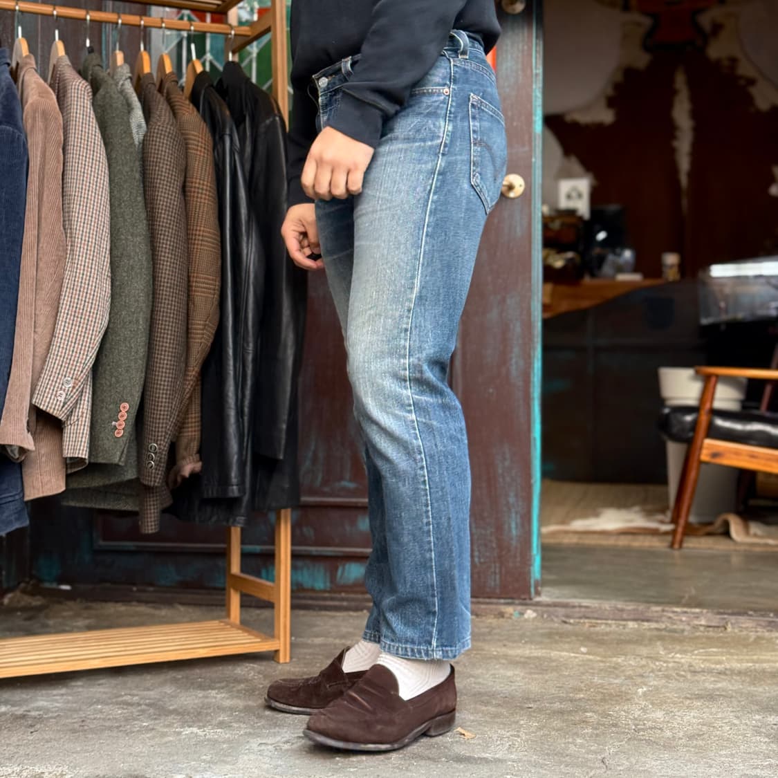 리바이스 505 레귤러핏 데님 팬츠 33 상품이미지8