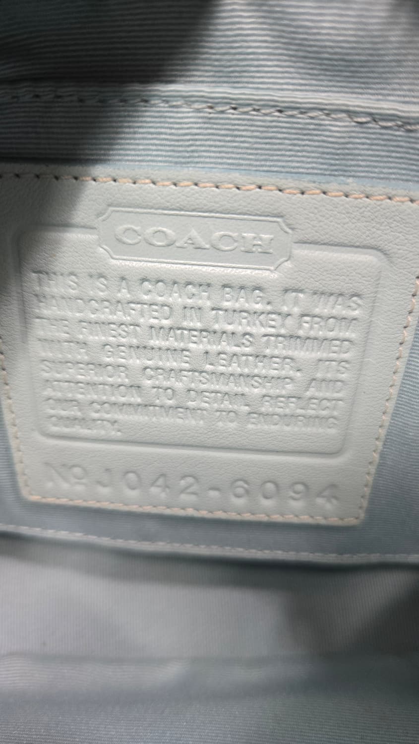 코치 레어 컬러 코치 코치 액세서리 파우치 라이트 블루 Y2K 보트형 상품이미지8